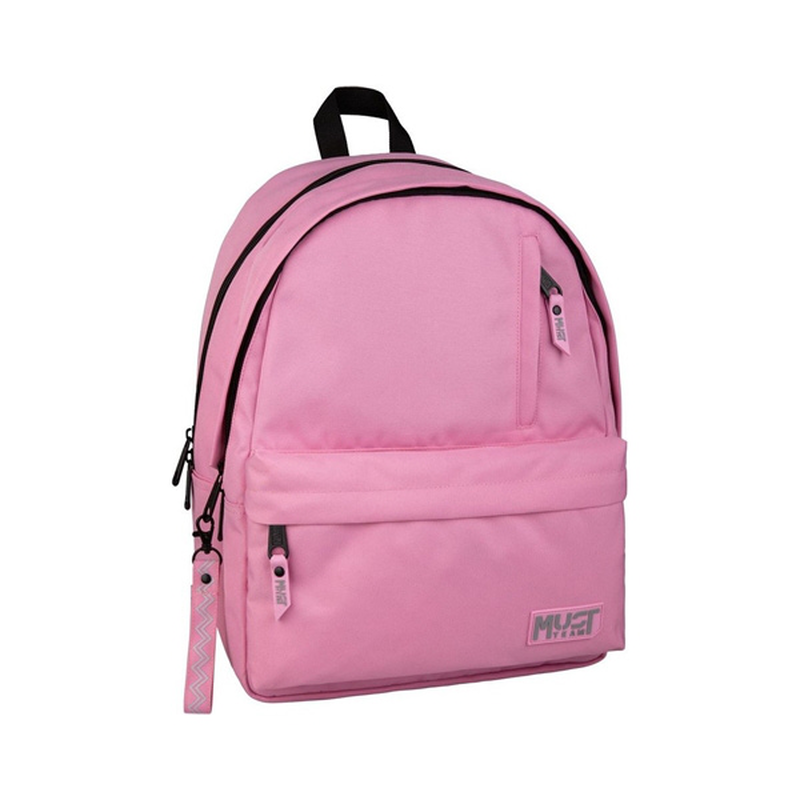 Product image: Τσάντα πλάτης must ροζ με γκρι, , medium-null