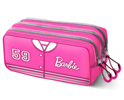 Barbie varsity triple pencil case, , medium