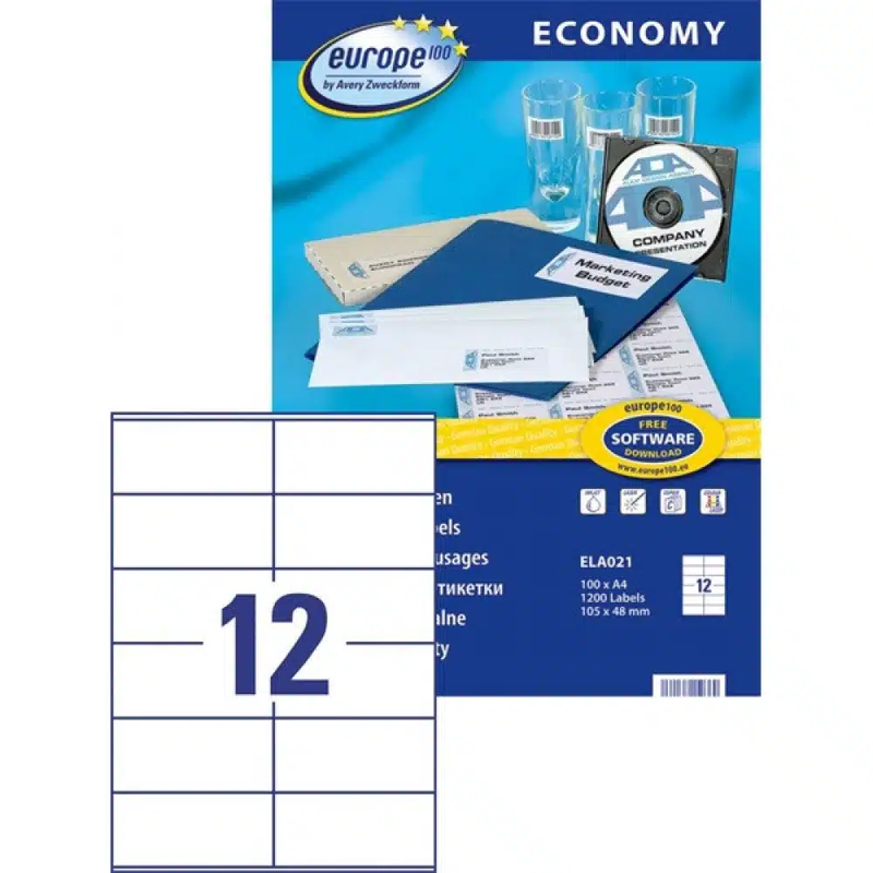 Economy/avery labels 105x48mm ela021, , medium-null