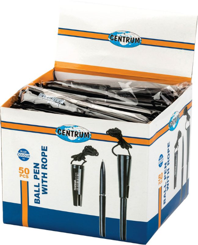 Ball pen with rope blue ink 0.7, , medium-null