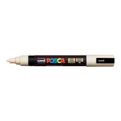 Uni posca bullet tip paint marker pc-5m 1.8-2.5mm ivory, , medium