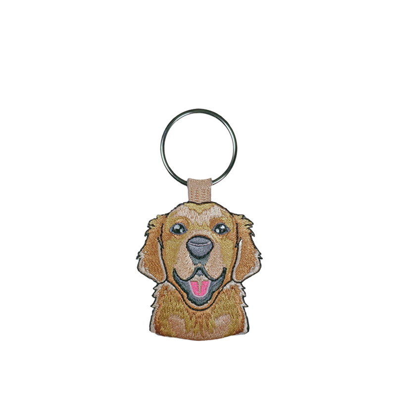 Key ring golden retriever - golden retreiver-null