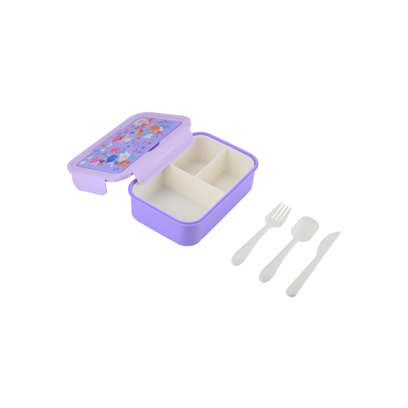 Estia lunch box 3 compartments with cutlery 1400ml fairy tales, , medium-null