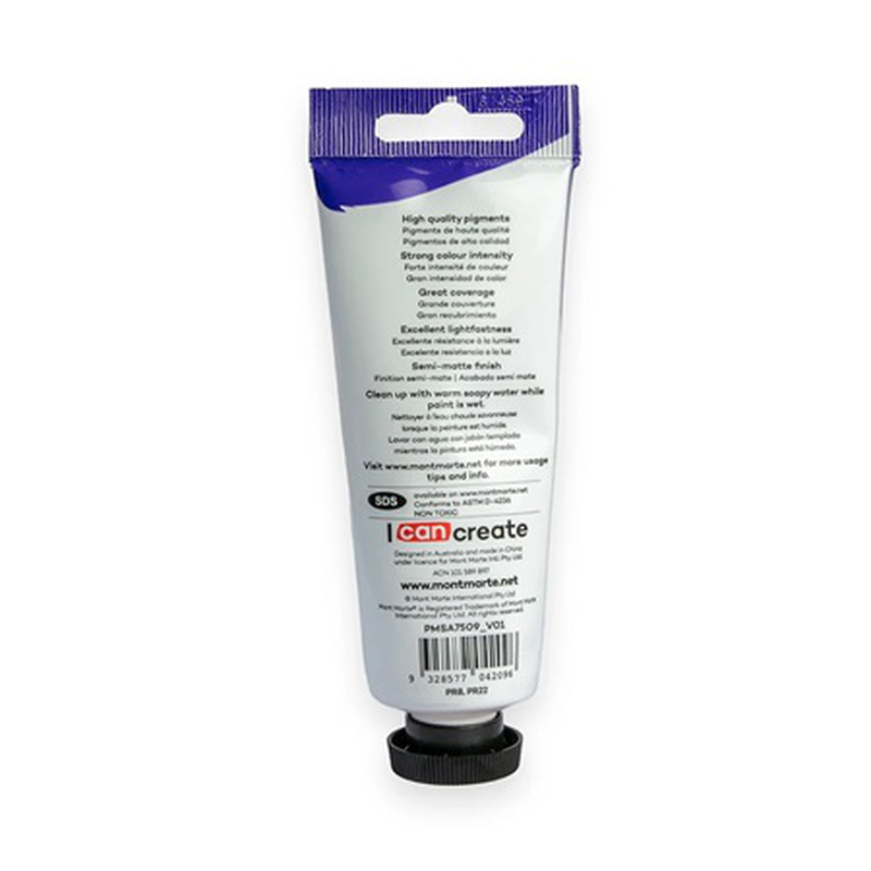 Mont marte satin acrylic 75ml scarlet pmsa7509_v01, , medium-null