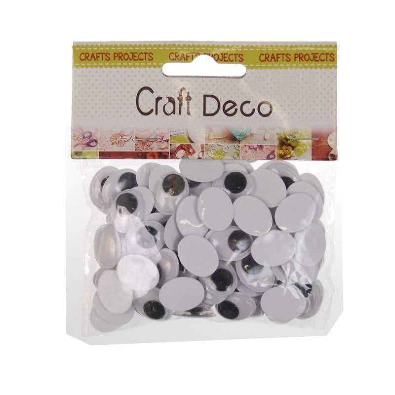 Product image: Μάτια αυτοκόλλητα οβαλ 18xιλx13χιλ. 100τεμ, , medium-null