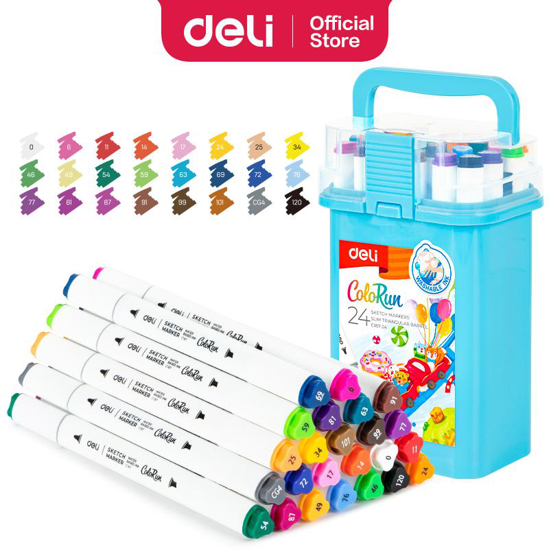 Deli colorun sketch markers set 24 pieces c187-24, , medium-null