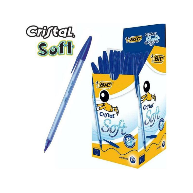Bic cristal soft medium pen blue (1 pc), , medium-null
