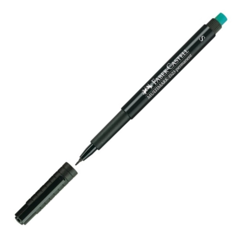 Faber-castell multimark 1523 permanent black super-fine marker, , medium image number null
