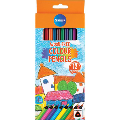 Colour pencils plastic 12col. Magic village