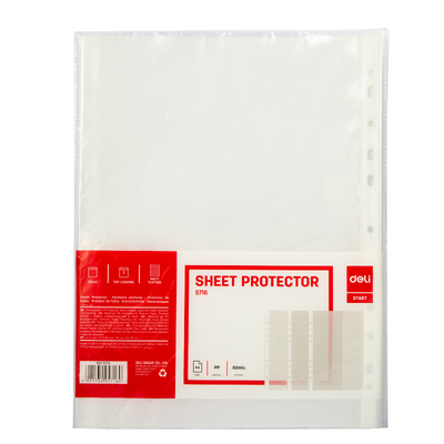 Deli 11-hole sheet protector a4, , medium