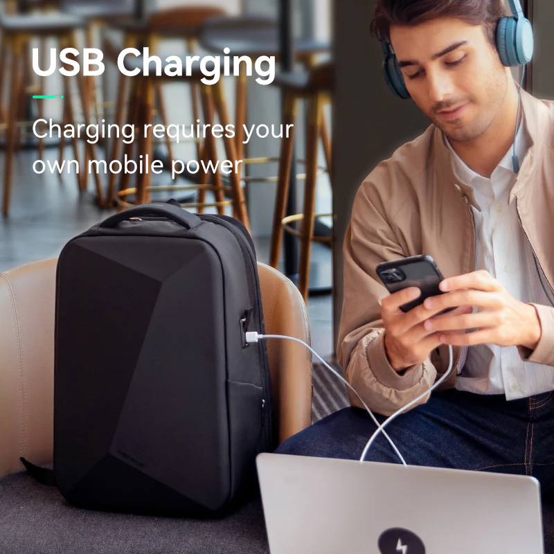 Mark ryden cache deluxe backpack black 15.6" with USB, tsa lock, expandable, Airline approved-null