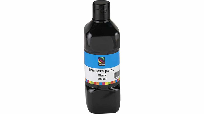Omega tempera paint 500ml black tp-3, , medium-null