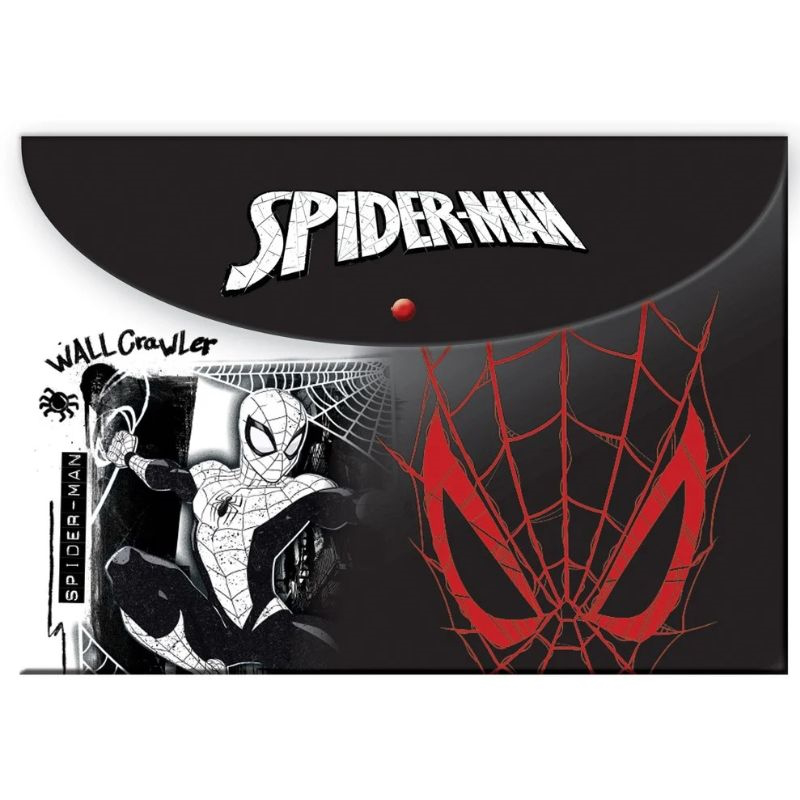 Gim spiderman world of webs folder with button for paper a4, , medium-null