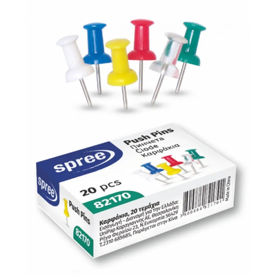 Spree color push pins box 24pcs, , medium