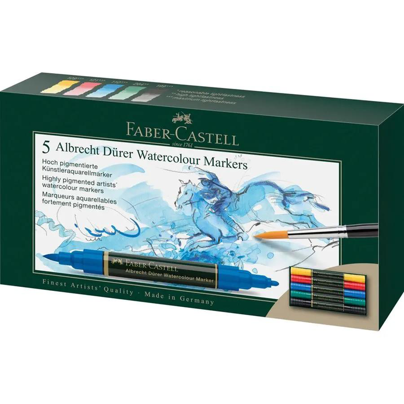 Product image: Albrecht dürer watercolour marker wallet of 5, , medium-null