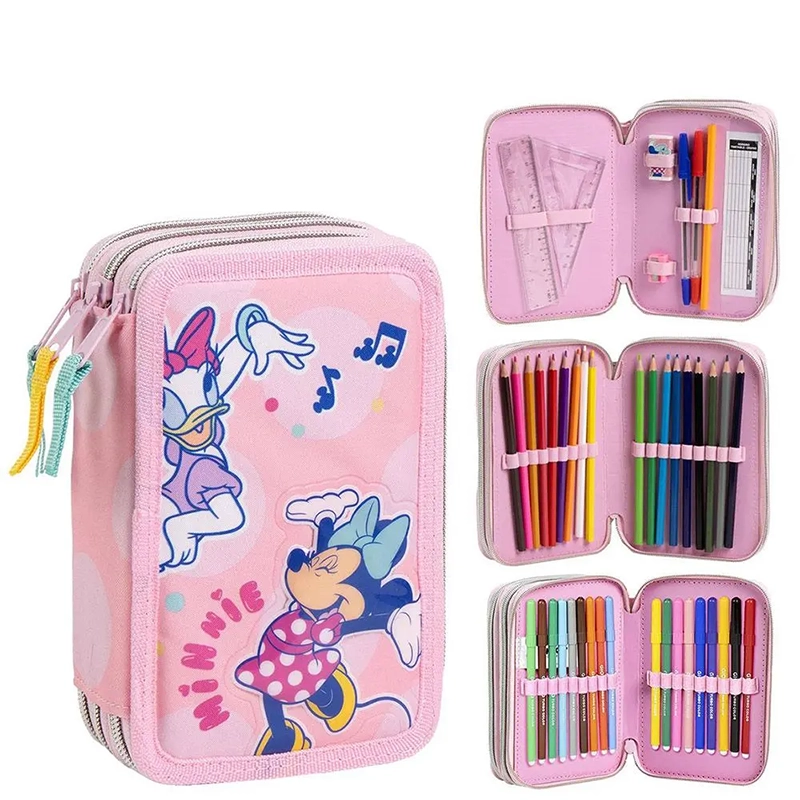 Product image: Triple rectangular pencil case disney minnie mouse, , medium-null
