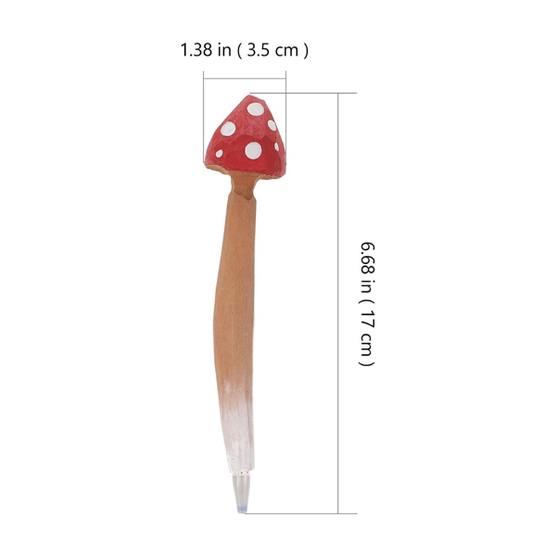 Product image: Στυλό μανιτάρι ξύλινο - μαύρο μελάνι, , medium-null