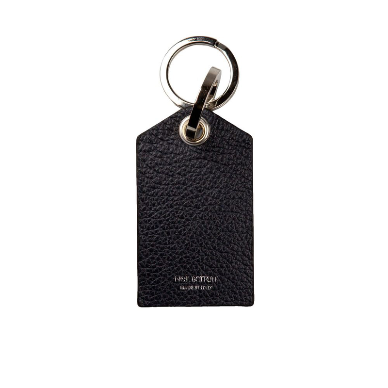 Blue leather men keychain-null