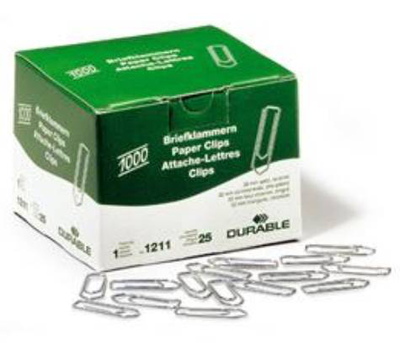Durable / paper clips / 32 mm / zinc-plated / zinc / pack of 1000, , medium