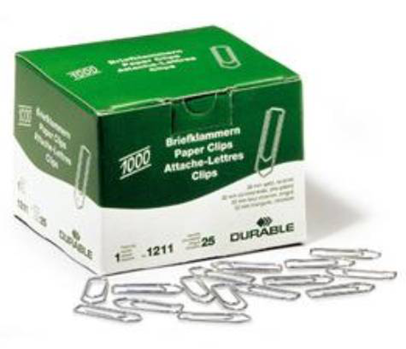 Durable / paper clips / 32 mm / zinc-plated / zinc / pack of 1000, , medium-null
