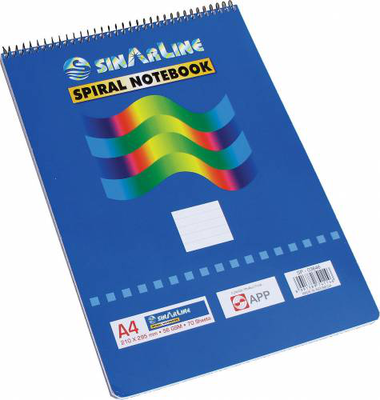 Sinarline spiral notebook a4 70sh. Sp03846, , medium