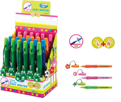Ball pen easy writer (ergonomic grip) with pendant blue ink, , medium