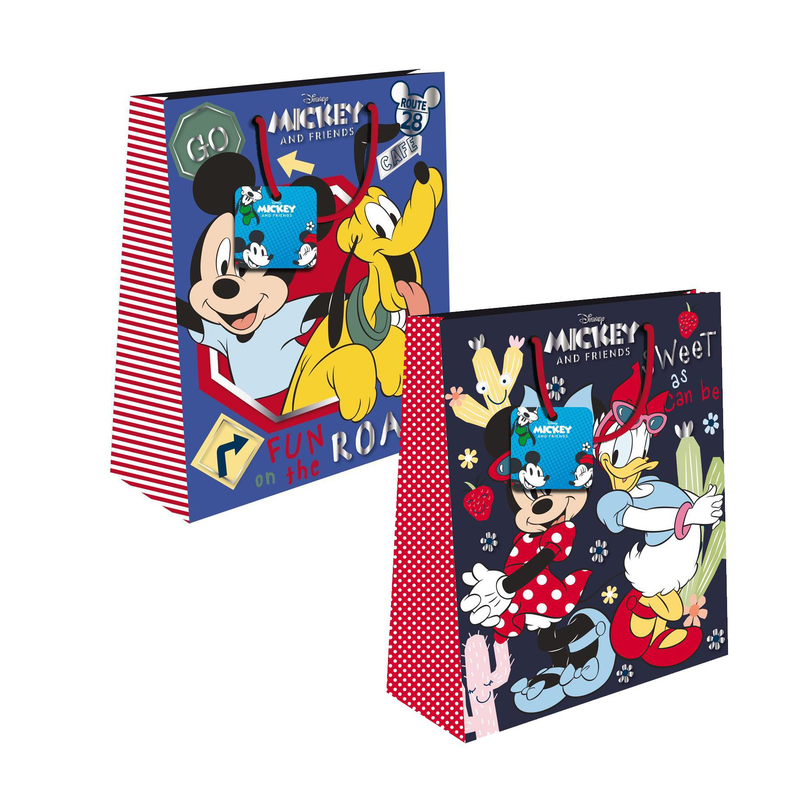 Product image: Mickey/minnie mouse with foil gift bag, , medium-null