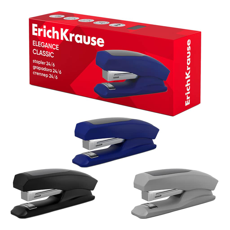 Erichkrause stapler 'elegance' classic n.24/6 assorted colours (30 sheets) 2244, , medium-null