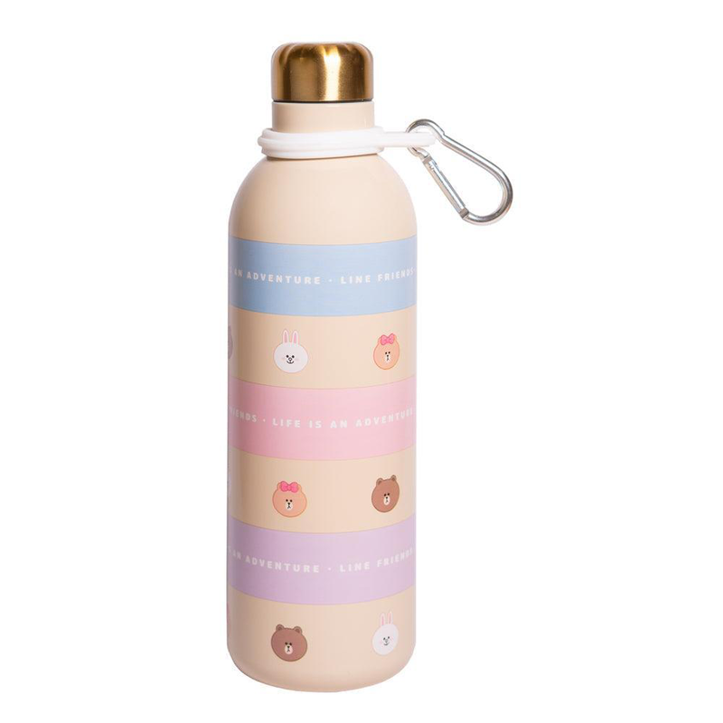 Line friends metallic hot & cold drinks bottle 500 ml, , medium image number null