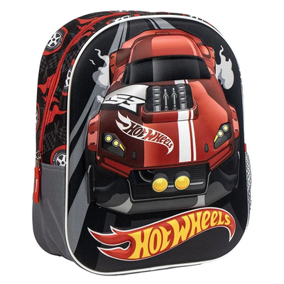 3d children's backpack 31cm hot wheels, , medium