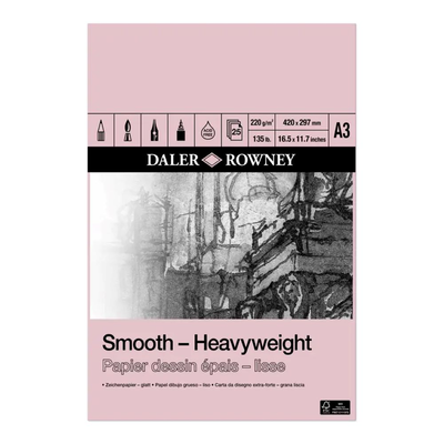 Daler-rowney:smooth heavyweight cartridge pad (220g) – a3, , medium
