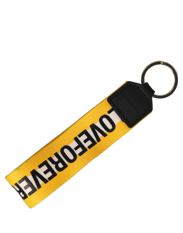 Multicolor logo polyester brass holder keychain-null