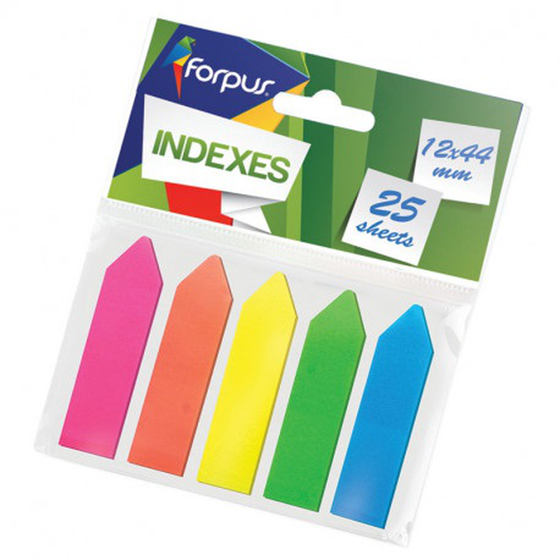 Forpus index 12x44mm 5 x 25 sheets, , medium-null