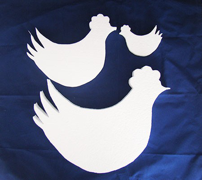 Polystyrene hen flat 10cm x x1,5cm, , medium