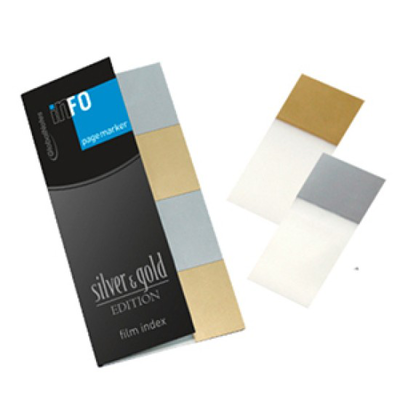 Info page marker gold & silver edition 4x20x42.5mm 4 x25 sheets, , medium