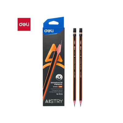Σετ 12 μολύβια με σβηστήρια 2b graphite – deli, , medium