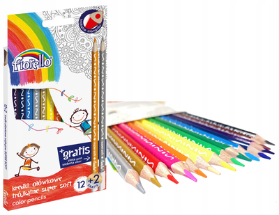 Fiorello 12+2 color pencils, , medium