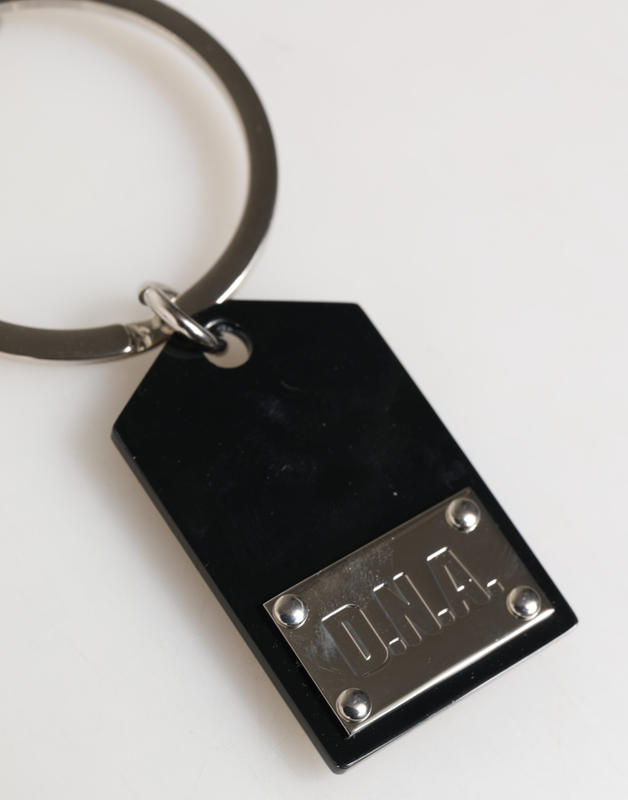 Black sint glass plaque dg logo metal platekeychain keyring-null