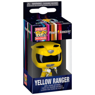 Pocket pop keychain! Power rangers: yellow ranger figure, , medium