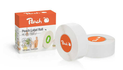 Peach thermal label tape white / 14x40mm / 180 labels per roll, , medium