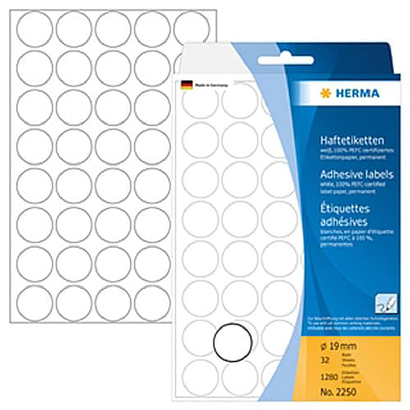 Herma  labels a5 19mm white her-2250, , medium-null