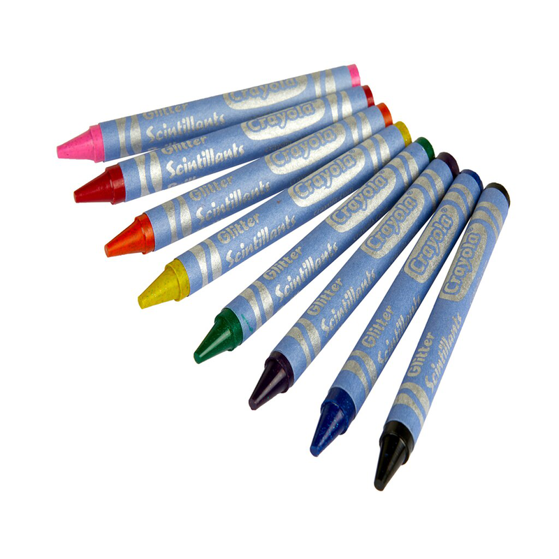 Crayola glitter crayons: sparkle with every stroke - 8-ct. Boxes, , medium-null