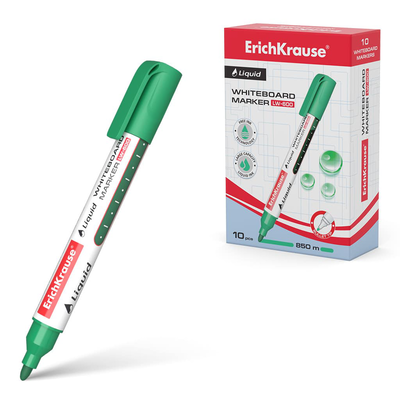 Erichkrause whiteboard marker with liquid ink lw-600 green 56096, , medium