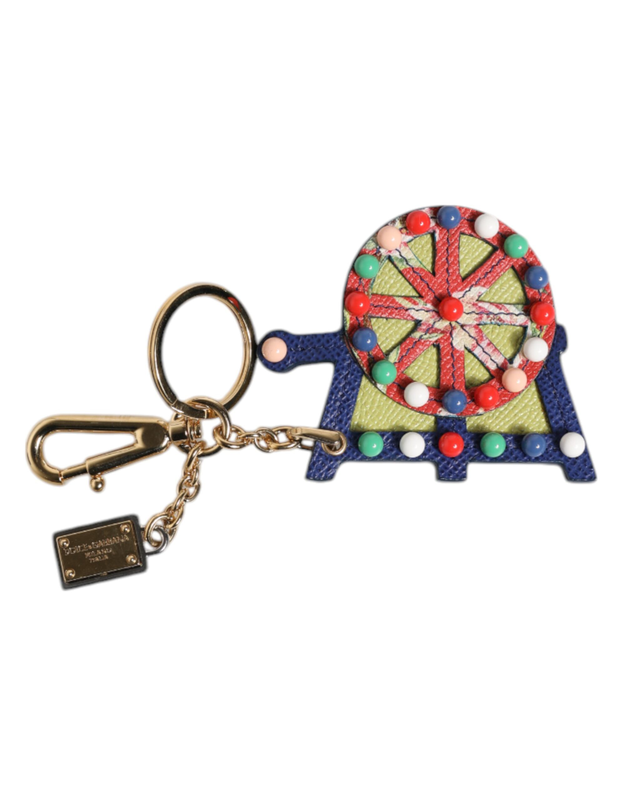 Multicolor gold tone carretto keychain keyring-null