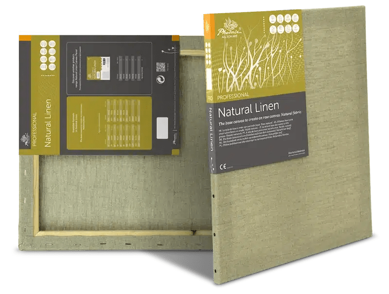 Natural linen canvas, narrow frame-null