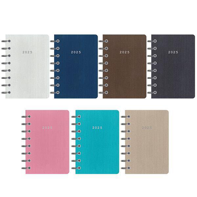 Diary daily fabric mini spiral (random colour) 8x12mm next, , medium