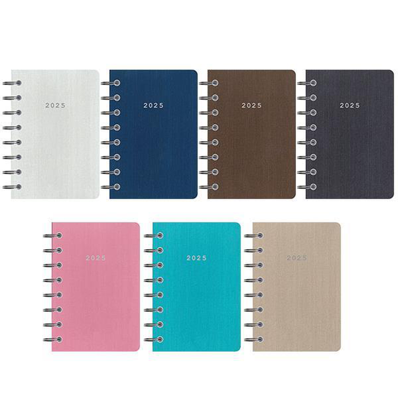 Product image: Diary daily fabric mini spiral (random colour) 8x12mm next, , medium-null