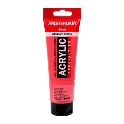 Amsterdam acrylic 120ml metallic red 832, , medium
