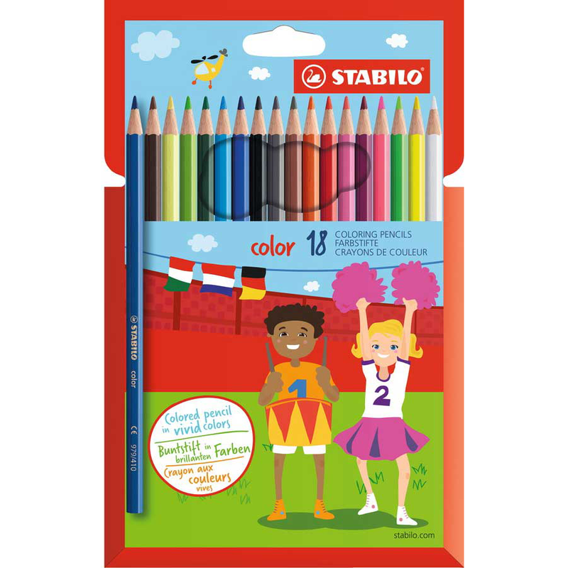 Stabilo 18 coloring pencils, , medium-null