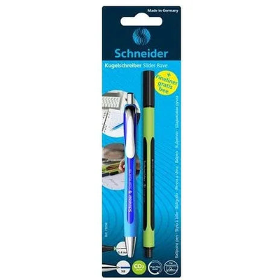 Pen rave blue xb + free black fineliner, , medium